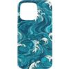 PM-Artistic Custodia per iPhone 15 Pro Max Sea Ocean Waves Pattern senza bordi Design 9