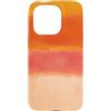 generic Custodia per iPhone 15 Pro Arancione Tramonto Astratto Colore Block Design