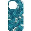 PM-Artistic Custodia per iPhone 14 Pro Max Sea Ocean Waves Pattern senza bordi Design 9