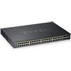 Zyxel 48-Port Ethernet Gigabit Switch | Smart-Managed | PoE+ con 375 Watt Budget | 4 porte Combo Gigabit | 2 porte SFP | Hybrid-Cloud Mode [GS1920-48HPv]