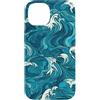 PM-Artistic Custodia per iPhone 14 Sea Ocean Waves Pattern senza bordi Design 9