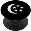 Singapore Flag Proud Singaporean Asian A Bandiera di Singapore Logo Singapore Bandiera di Singapore PopSockets PopGrip Adesivo