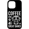 Funny Great Dane And Coffee Design Custodia per iPhone 14 Pro Max Caffè E Alani Divertente Alano