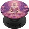 Buddha Designs by Kajiro Buddha astratto fiore di loto - buddismo spirituale buddista PopSockets PopGrip Adesivo