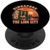 Singapore Flag Proud Singaporean Asian A Singapore The Lion City Retro Vintage Singapore Paese PopSockets PopGrip Adesivo