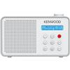 KENWOOD CR-M25DAB Radiosveglia DAB+/FM con ASA, Bluetooth 5.3, Dual Alarm, Sleep Timer, batteria Li-ion, 30 preset, jack 3,5 mm - Bianco