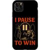 Video Game Meme Retro Roleplay Monster B Custodia per iPhone 11 Pro Max Gamer I Pause To Win Citazione RPG Fantasy Gaming Retro Game