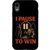 Video Game Meme Retro Roleplay Monster B Custodia per iPhone XR Gamer I Pause To Win Citazione RPG Fantasy Gaming Retro Game