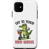 V8Shop Back To School High School Custodia per iPhone 11 Off To Teach High School Alligator Insegnante Scuola Scooter