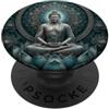 Buddha Designs by Kajiro Buddha astratto fiore di loto - buddismo spirituale buddista PopSockets PopGrip Adesivo