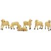 Riffelmacher & Weinberger Riffelmacher 78037 - Set di pecore per presepe da 12 cm, 6 pezzi, colore: bianco crema
