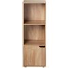 Calicosy Casâme Mobile a 3 scomparti con 1 anta - Colonna portaoggetti - Modulabile - Libreria fine - Conservazione per soggiorno, camera da letto - Arredamento in legno, 30,7 cm x 29 cm x 90,8 cm