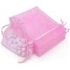CRSUSUKJ 100 Pezzi Sacchetti Organza, 9 x 12 cm Multicolore Sacchetti in Organza con Coulisse, Organza Gioielli Sacchetto, Regalo Borse, per Matrimonio, Compleanno, Natale Regalo,Caramelle (Rosa)
