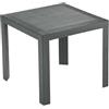 HOUSE COLLECTION TAVOLO SATURNO LINEA RATTAN 80x80x72cm colore ANTRACITE