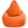 Loft 25 - Poltrona sacco da gaming, per soggiorno all'interno e all'esterno, resistente all'acqua, design ergonomico per offrire supporto al corpo, durevole e confortevole (poltrona sacco, arancione)