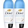 Dove Advanced Care Anti Transpirant Roll-On - Deodorante in cotone e minerali marini, con 72 ore di protezione da umidità delle ascelle e odori corporei, 50 ml (Confezione da 2)