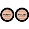 Rimmel London High'light Illuminante in Polvere Ultra Fine dalla Texture Morbida e Leggera con Finish Luminoso, Tonalità 002 (Confezione da 2)