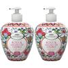L'Angelica, Sapone Liquido Mani Setificante, Rosa e Legno di Cedro, Pelle Setosa e Profumata, Dermatologicamente Testato, 500ml (Confezione da 2)