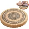 Générique Meditation Cushion, Handwoven Round Yoga Floor Cushion, 19.69 Inches, Comfort Support, Breathable Fabric, Stabile Soft Seat Pad for Fireplace Seating, Living Room and Relaxation
