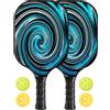 Gungtj Pallina Paddles Set Lightweight Rackets with Balls, Carbon Fiber Paddles, Paddles with Carrying Bag, Comfortable Grip Paddles, Paddles for Men Women Kids, Paddles for Adults