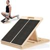 LINODI Barella portatile per polpacci e tavola inclinata, in legno, regolabile, per fisioterapia, pilates, squat, allevia la tensione di ginocchia, caviglia, tallone, piede e gambe