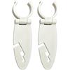 Generic 1 paio di impugnature per pagaia stampate in 3D per kayak canoa, supporto per albero pagaia con clip, accessorio leggero per kayak per una presa sicura, strumenti per sport acquatici, bianco