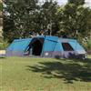 Kaloriko Tenda familiare in taffetà blu, dimensioni 833 x 585 x 216 cm, tenda impermeabile per esterni con porta E e ganci per appendere, 5 camere, antivento, ideale per campeggio, escursioni e