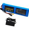 GAOZITAIGZ Batteria Per E-Bike Da 36 V 12 Ah, Pacco Batteria Agli Ioni Di Litio Per Scooter Elettrici, Go-Kart E Moto, Pacco Batteria Ricaricabile Al Litio Con Caricabatterie (36V 12AH),XT60