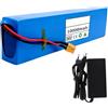 GAOZITAIGZ Batteria Per E-Bike Da 36 V 10 Ah, Pacco Batteria Ricaricabile Al Litio Con Caricabatterie, Batteria Agli Ioni Di Litio Impermeabile Per E-Bike, Moto, Go-Kart E Scooter. (36V 10AH),T+SM