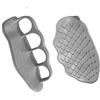 TICOWTEK Impugnatura antiscivolo Design ergonomico antiscivolo ultra sottile Grip Pad adatto per allenamento fitness, manubri, bilancieri e accessori fitness bar per trazioni (grigio)