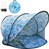 Generisch Tenda da spiaggia, circa 130 x 130 x 100 cm, portatile e si monta in pochi secondi, tenda estiva, adatta per 2-3 persone per escursioni, pesca, avventura, giardino, prato, parco e cortile