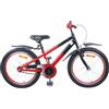 Ordellia Bici per bambini da 18 pollici, blu e nero, in acciaio, bicicletta con campanello, parafango, cavalletto e riflettori, 1 marcia, per 5 a 7 anni, città e tempo libero