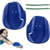 Generisch Pagaie da nuoto in PVC, struttura leggera, forma ergonomica compatta e robusta, per fitness acquatico, tecniche di allenamento, principianti, donne, ragazzi, adolescenti