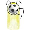 Générique Rete da calcio per palo di scopo elastico, telaio di allenamento 48 x 32 pollici con rete anti-groviglio, materiale accessorio di calcio in camera, aiuto alla pratica con un desi