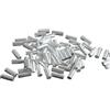 Btgghytr Set di 100 manicotti a crimpare in alluminio da pesca con canne singole, assortimento di manicotti ad anello di crimpatura, connettori per tubi per lenza