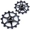 JRC Components Coppia di pulegge per deragliatore in ceramica, cuscinetti ibridi in ceramica 14 e 12T, ruote per deragliatore posteriore per bici MTB