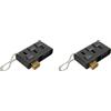Cryofu Set di 2 spazzole per pulizia scanalature per da golf, colore nero