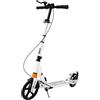 HHEMSTD Monopattino pieghevole per adulti, regolabile in altezza, 93/100/107 cm, con freno a mano, ruote in poliuretano da 200 mm, fino a 100 kg, per adolescenti e adulti, bianco