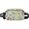 ISAOA Marsupio a tracolla alla moda marsupio con cinturino regolabile Dream Cute Capybara sfondo blu limone per allenamento, shopping, viaggi, escursionismo