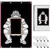 Générique Batting Gage Backdrop, Weather Resistant Hitting Net, 48,03 x 72,05 inch Softball Protection Mat, High- Training Target with Reinforced Grommets, Vinyl Style, Practice Net for School and Backyard