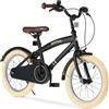 Deryan Coastline - Bicicletta per bambini da 16 pollici, con cavalletto, sella e manubrio regolabili, per bambini da 3 a 7 anni, colore nero