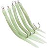 Tufgo Amo per anguilla in acciaio inox per pesca a traina, con manicotto in lattice, per acqua salata, colore verde, 9 cm