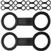 VILLCASE Clip Accessori Essenziali in Silicone Nero Maschera da Immersione per 10 Pezzi, Compatto e Facile da Trasportare per Immersioni e Snorkeling