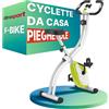 Ultrasport F-Bike 200B, trainer per bicicletta, cyclette pieghevole, con schienale, computer allenamento LCD, peso massimo utente 110 kg, misurazione frequenza cardiaca, 8 livelli di resistenza, Rosa