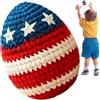 Generisch Pallone da calcio lavorato all'uncinetto in filato colorato 4 luglio americano