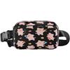 ISAOA Marsupio a tracolla alla moda marsupio con cinghia regolabile Dream Cute Pig Play per allenamento, shopping, viaggi, escursionismo