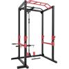 Ultrasport Power Rack Tower I Squat Rack I Power Cage con Barra de Dominadas I Pull-Up Bar con J-Hooks Regolabili, Portabilanciere e Portadischi, Capacità di Carico di 200 kg