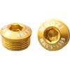 Belnotelt 2 paia di coperture per pedali della bicicletta, filettatura M14Xp1.0, in lega di alluminio, antipolvere, parti di riparazione per pedivella da 9/16 pollici, nero, rosso, oro, argento (5 mm)