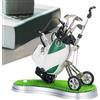 Generisch Portapenne da golf, mini borsa da golf con trolley, 3 mazze da golf e penne, set di penne per mazze da golf, souvenir indimenticabili da uomo