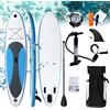 HomeMiYN Tavola da Surf, Tavola Gonfiabile Spessa da SUP, Stand Up Paddle Board Gonfiabile, Set per Tavola da Surf con Pompa Pagaia Regolabile Accessori Completi, Blu e Bianco (300x76x10cm)